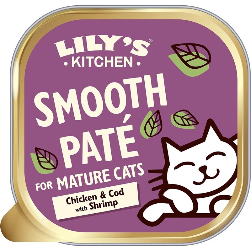 Lily's Kitchen Chicken Cod & Shrimps Pate Mature Cat Wet Food (85G)