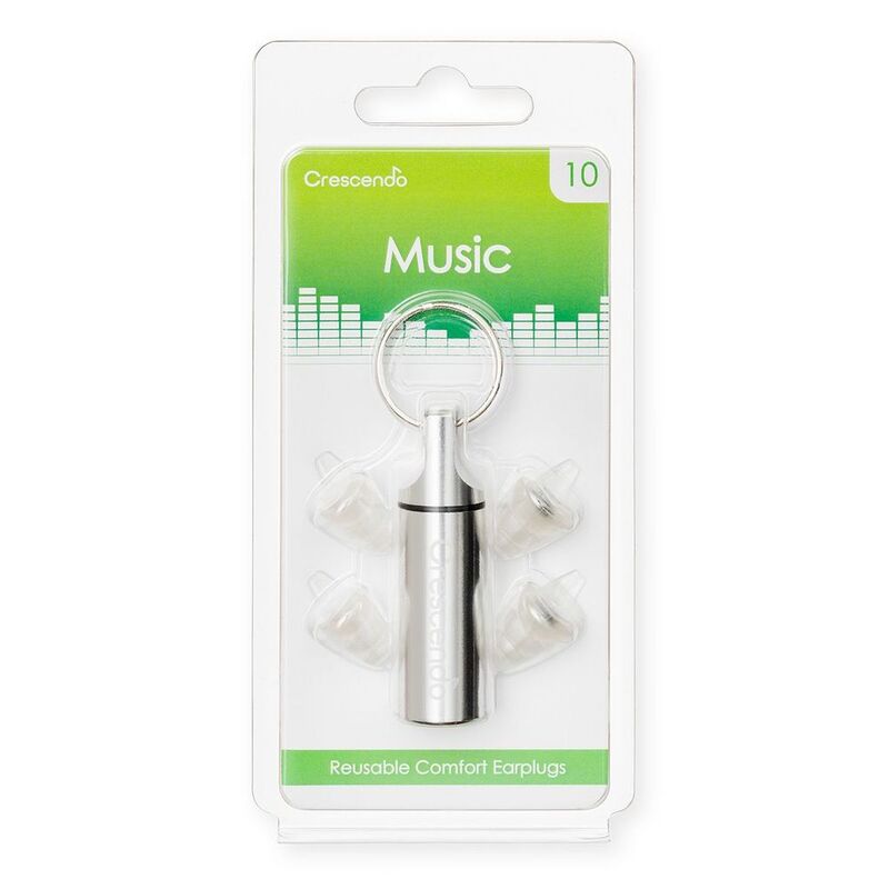 Crescendo Music 10 Hearing Protection Reusable Earplugs
