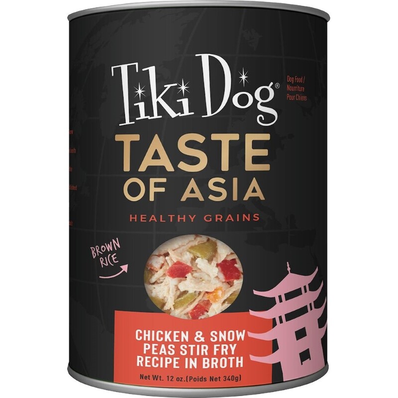 Tiki Dog Taste of Asia! Chicken & Snow Peas Stir Fry 12Oz Can