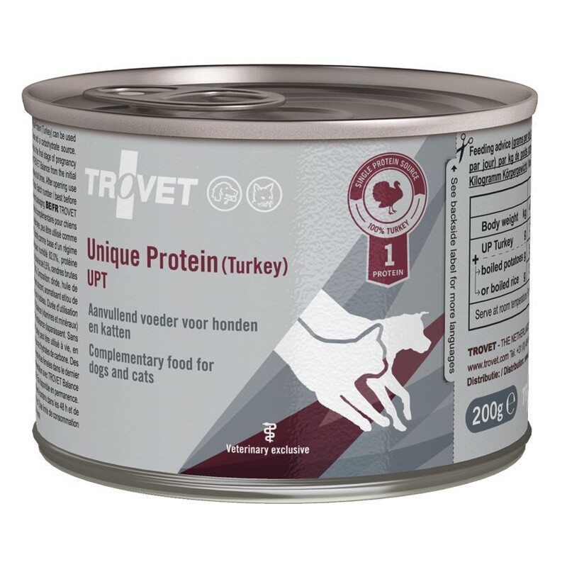 Trovet Unique Protein Turkey Dog & Cat Wet Food Can 200 g