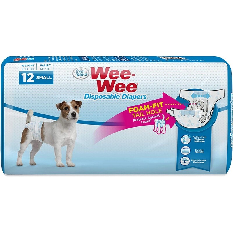 Four Paws Wee-Wee Disposable Diapers - 12 Pack Small