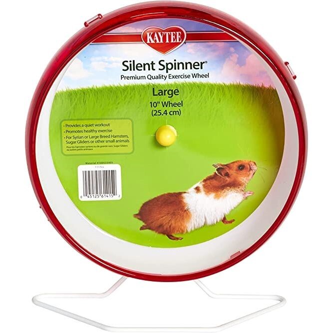 Kaytee Small Animal Silent Spinner Wheel Giant 12 Inch (Assorted Colors)