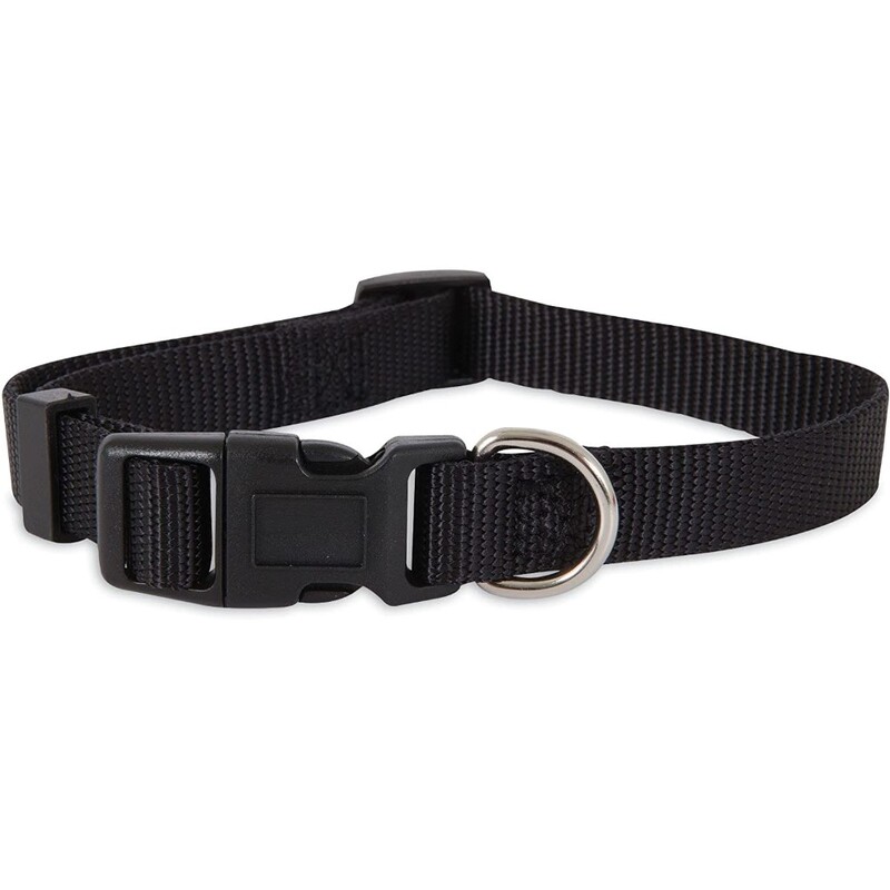 Aspen Pet 15710 Nylon Adjustable Collar - 10-Inch - Black