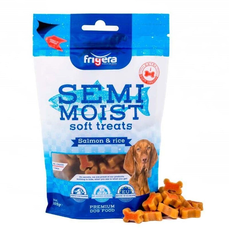 Frigera Semi-Moist Soft Treats Salmon & Rice 165G