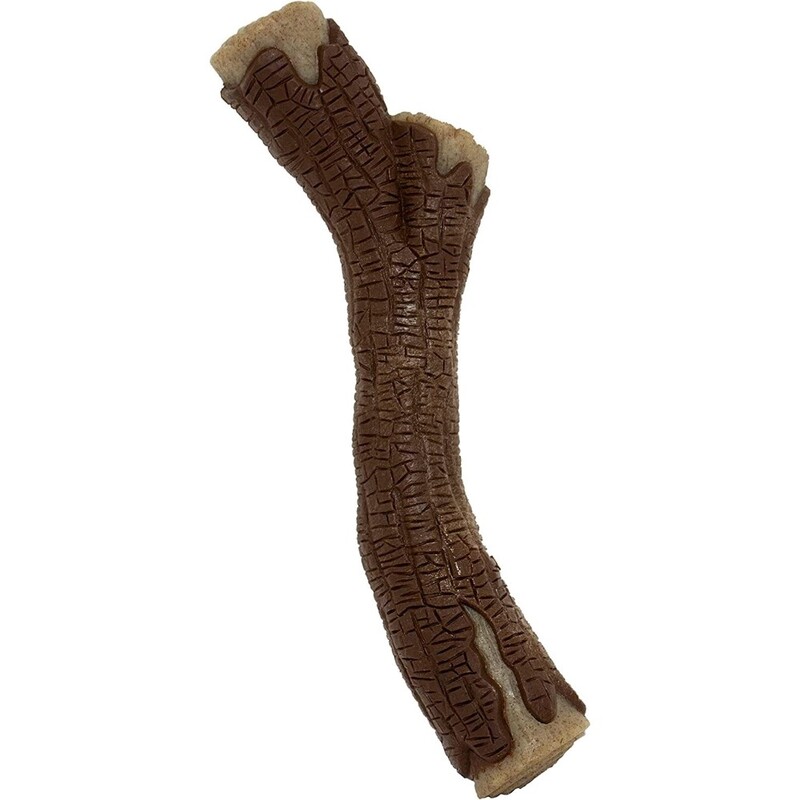 Nylabone Real Wood Stick Strong Dog Stick Chew Toy - Maple Bacon - 1 Count - Wolf
