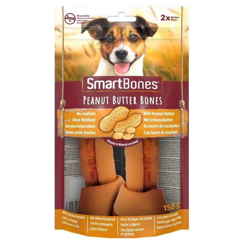 Smartbones Peanut Butter Medium 2Ct
