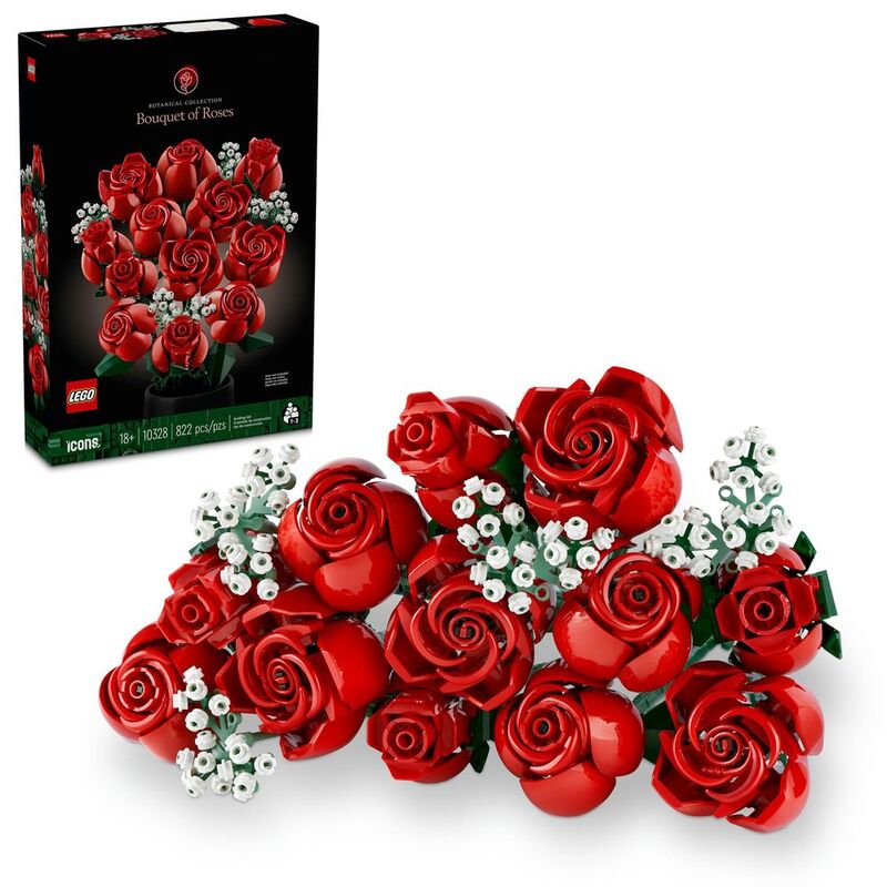 LEGO Icons Botanical Collection Bouquet Of Roses 10328 (822 Pieces)