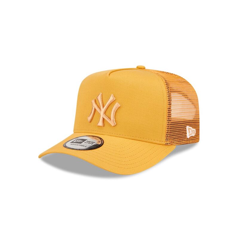 New Era MLB Tonal Mesh New York Yankees Men's Trucker Cap - Orange (One Size)
