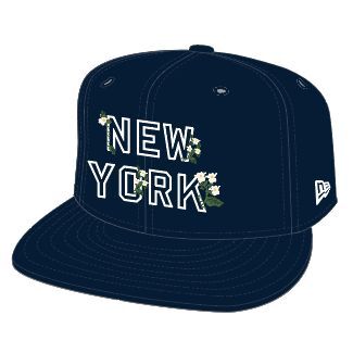 New Era MLB Flower Wordmark New York Yankees 9Fifty Men's Snapback Cap - Navy