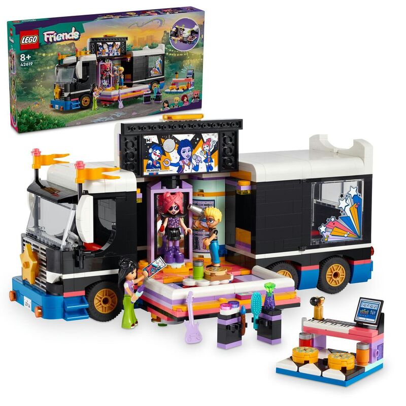LEGO Friends Pop Star Music Tour Bus 42619 (845 Pieces)