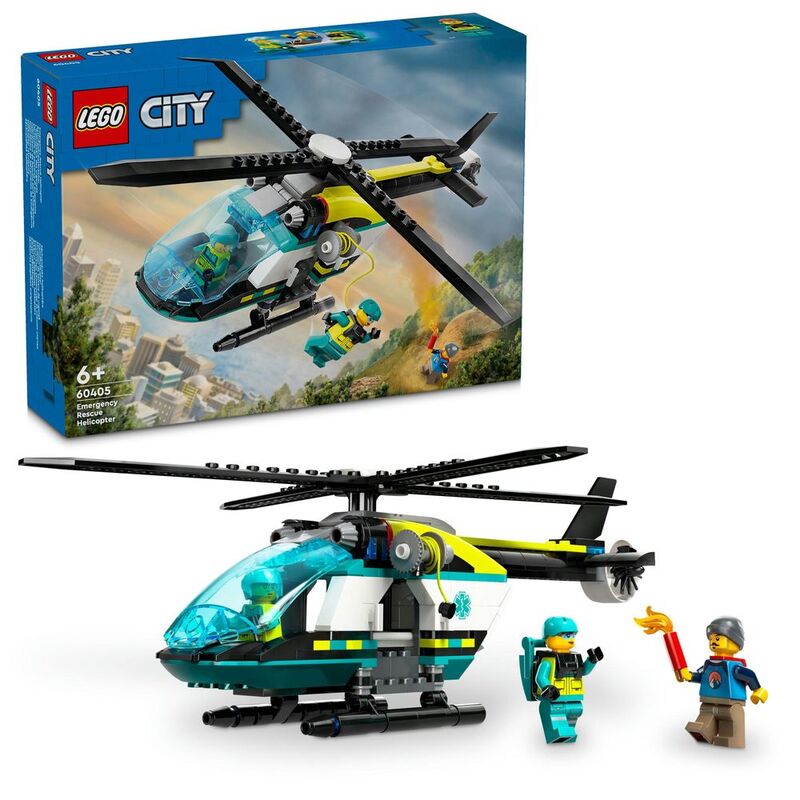 LEGO City Great Vehicles Emergency Rescue Helicopter 60405 (226 Pieces)