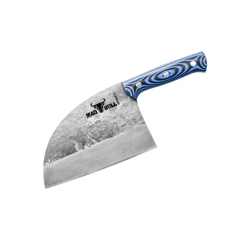 Samura Mad Bull Serbian Stainless Steel Chef’s Knife With Black & Blue Handle (7.0-Inch/ 180 mm)