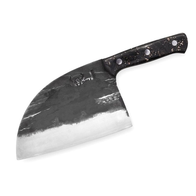 Samura Mad Bull Serbian Stainless Steel Chef’s Knife With Marble Carbon Handle (7.0-Inch/ 180 mm)