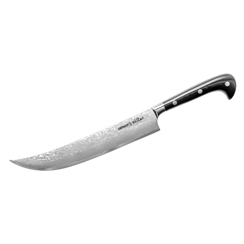 Samura Sultan Stainless Steel Slicer Pichak Long Knife (8.3-Inch/210 mm) - Black