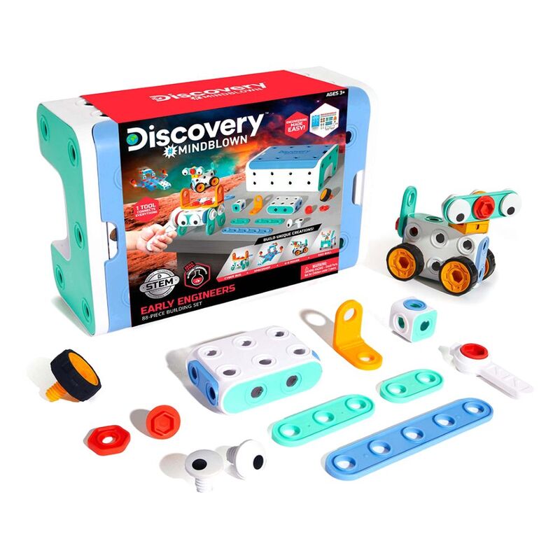 Discovery Mindblown Early Engineers Toy Building Set (88 Pieces)