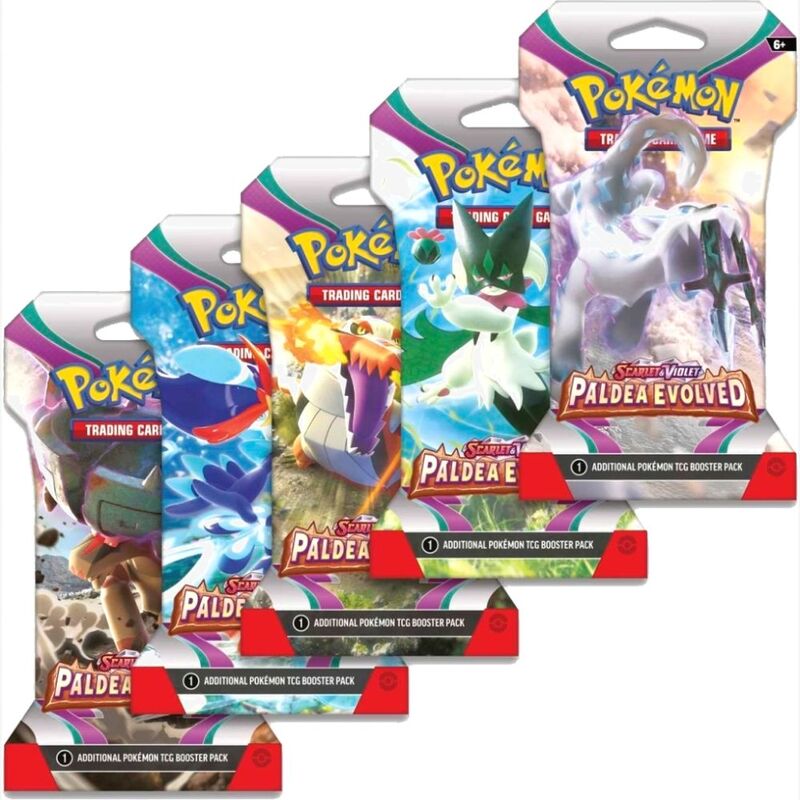 Pokémon TCG Scarlet & Violet 2 Paldea Evolved Sleeved Booster Pack (Single Pack - 10 Cards) (Assortment - Includes 1)