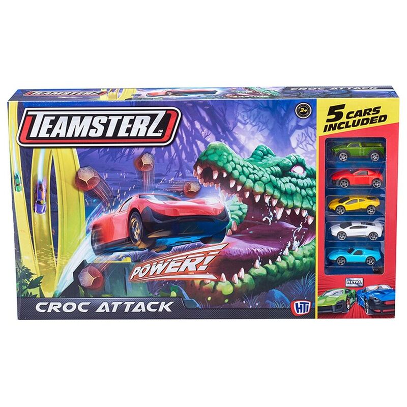 Teamsterz Turbo City Croc Attach Beast Machines Set (Includes 5 Cars) 1417333.V22