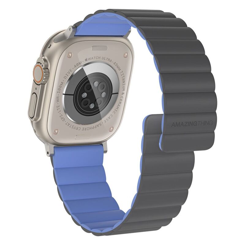 AmazingThing Smoothie Mag Band for Apple Watch (All Sizes) - Grey/Blue
