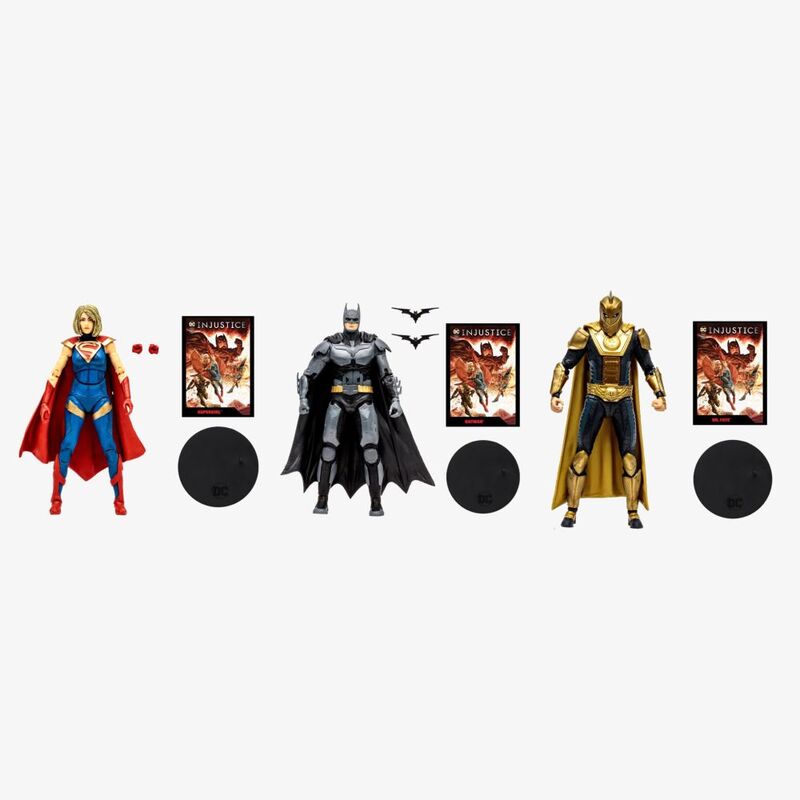 Mcfarlane DC Multiverse Injustice Batman Dr. Fate And Supergirl Gold Label Exclusive 7-Inch Action Figures (Pack of 3)