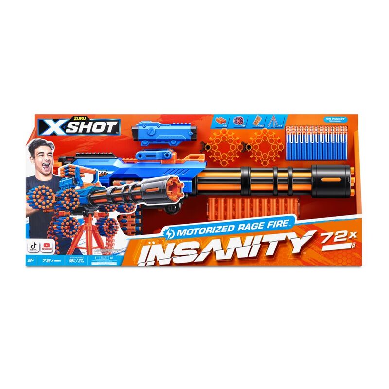 X-Shot Insanity Motorized Rage Fire Blaster (Includes 72 Darts)