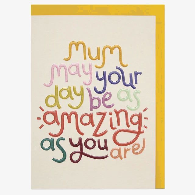 Raspberry Blossom Mum May Your Day Be As Amazing As You Are Greeting Card (18.4 x 13.3cm)