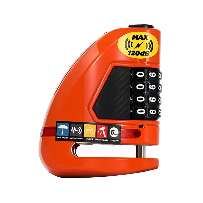 Ulac Air Alarm Combo Disc Lock Orange