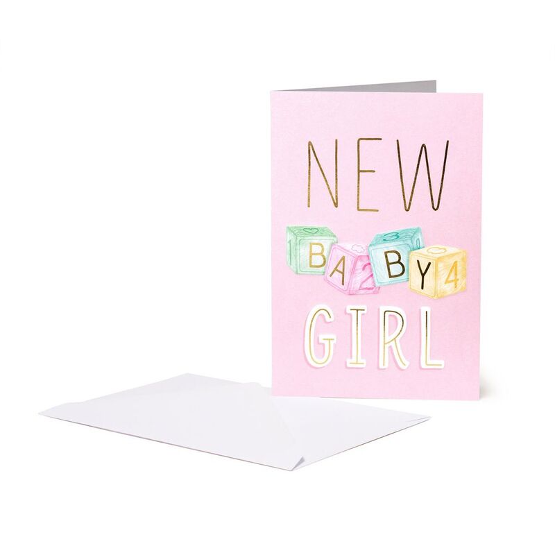 Legami Greeting Card - Large - New Baby Girl (11.5 x 17 cm)