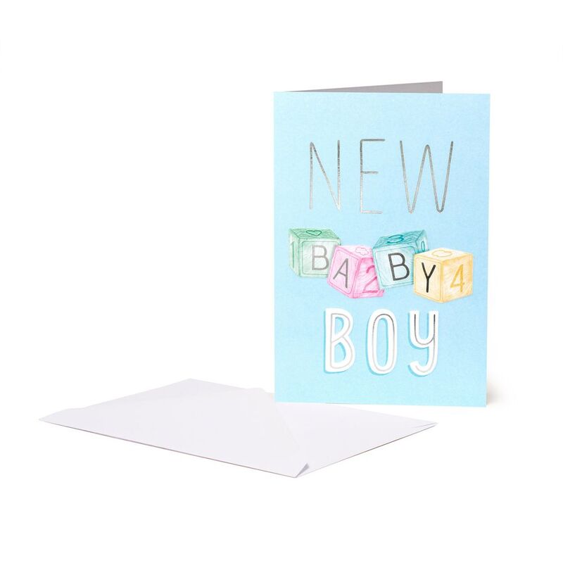 Legami Greeting Card - Large - New Baby Boy (11.5 x 17 cm)
