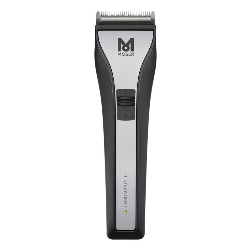 Moser Chrom2Style Professional Cord/Cordless Hair Clipper - Black/Silver