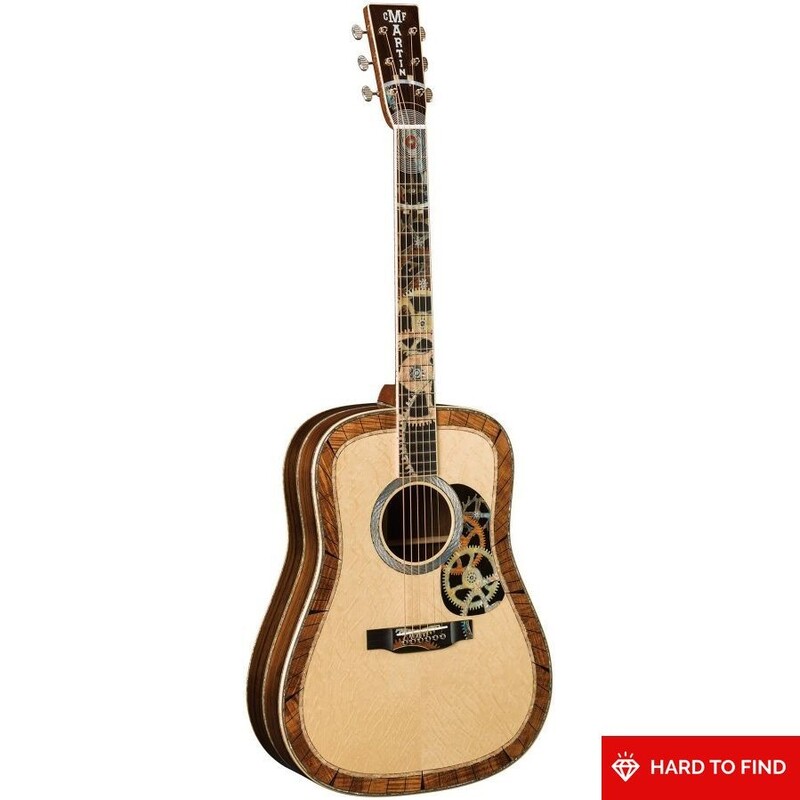 Martin D-200 Deluxe Dreadnought Acoustic Guitar - Brazilian Rosewood (Includes Wearable Wristwatch from RGM and Aluminum Hardshell Case)