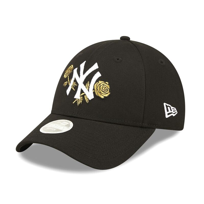 New Era MLB Floral Metallic New York Yankees 9Forty Women's Cap - Black (One Size)
