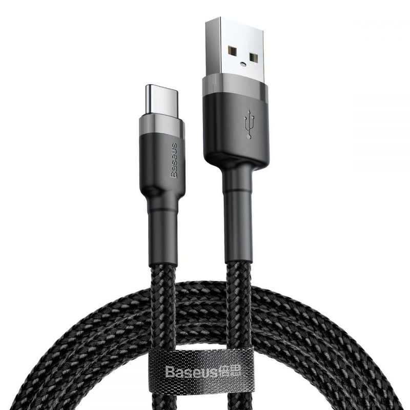 Baseus cafule Cable USB For Type-C 3A 1m - Gray/Black