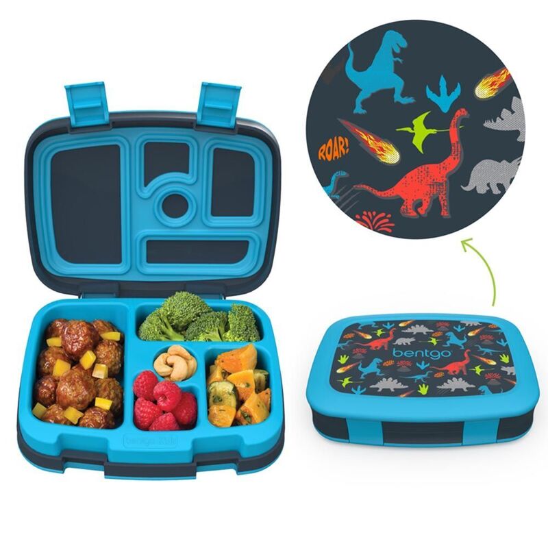 Bentgo Dinosaur Kids Lunch Box - Blue
