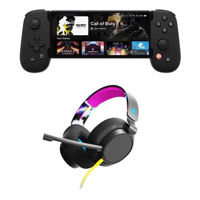 Backbone One Mobile Gaming Controller (Classic Edition for Android) + Skullcandy SLYR Gaming Headphone (Bundle)