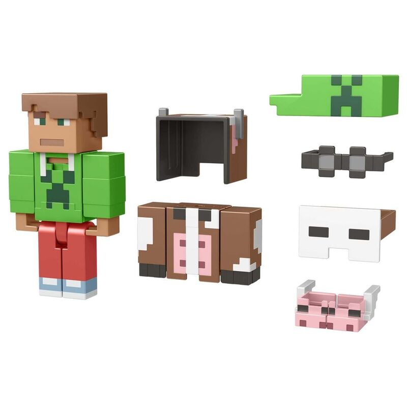 Mattel Minecraft Creator Series Hoodie & Mooing Hoodie Figures HJG80 (Set of 2)