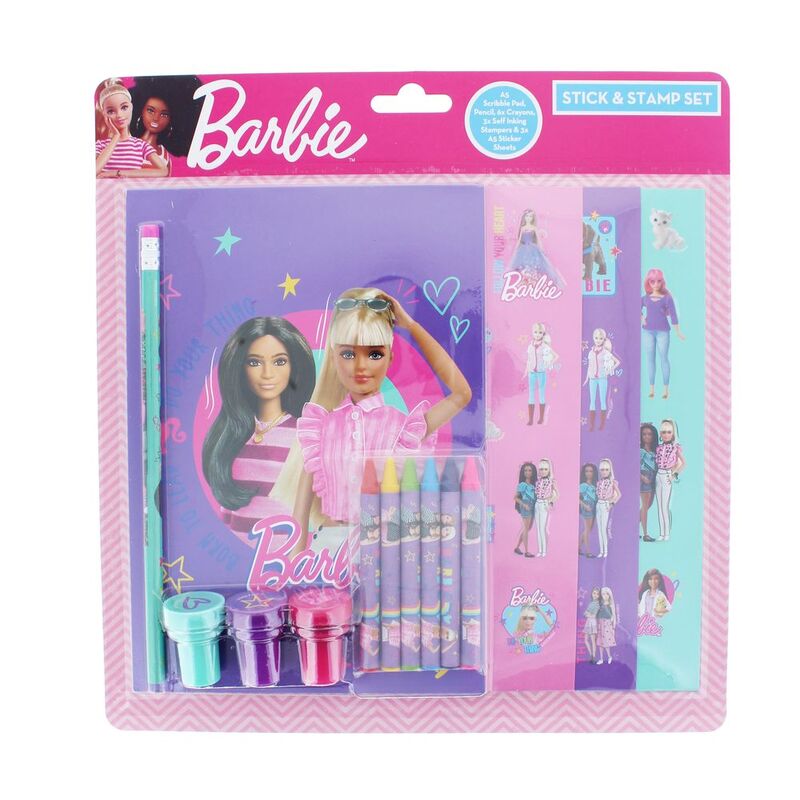 Blueprint Collections Barbie Stick & Stamp Set
