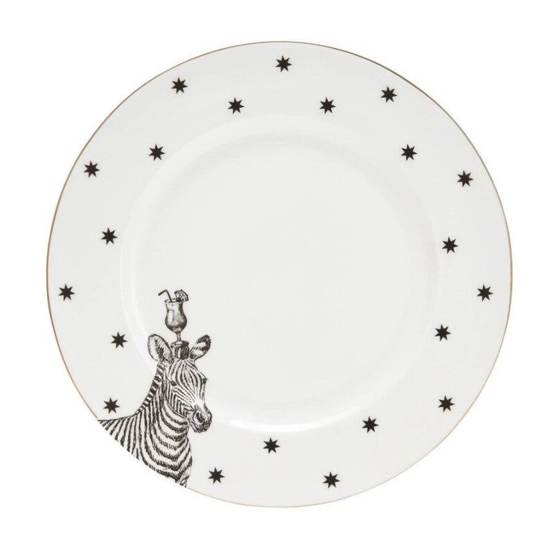 Yvonne Ellen Monochrome Side Plate - Zebra (16 cm)