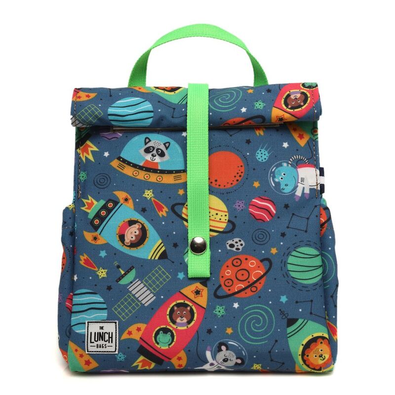 The Lunchbags Kids Original Lunch Bag 5L - Space with Lime Straps