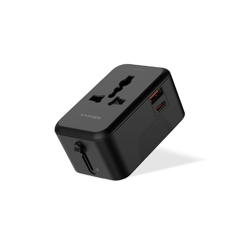 Hyphen Chargepoint Universal Travel Adaptor 20W - Black
