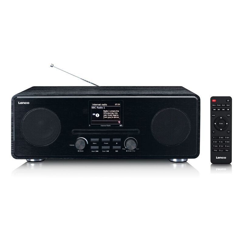 Lenco DIR-260BK Internet / DAB+ FM Radio with CD-Player & Bluetooth - Black