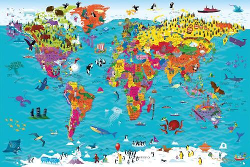Collins Children’s World Wall Map - An Illustrated Poster For Your Wall
