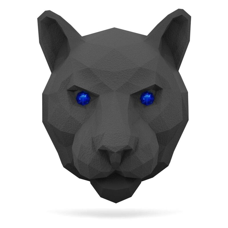 Medori 3D Panther Head Satin Shine Analogous To Tom Ford - Lost Cherry Ceramic Car Air Freshener For Vent
