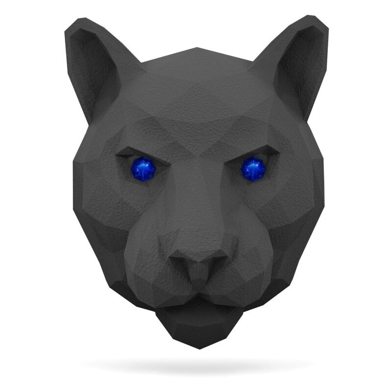 Medori 3D Panther Head Imperial Velour Analogous To By Kilian - Vodka On The Rocks Ceramic Car Air Freshener For Vent
