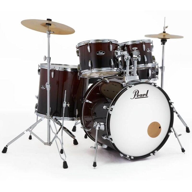 Pearl Rodeshow RS525SC/C#757 5-Pieces Complete Drumset With Cymbals - Garnet Fade Finish