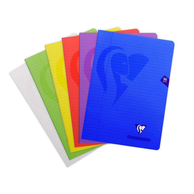 Clairefontaine Mimesys Polypro Notebook - 48 Lined Sheets - (21 x 29.7 cm) (Assorted Colours - Includes 1)