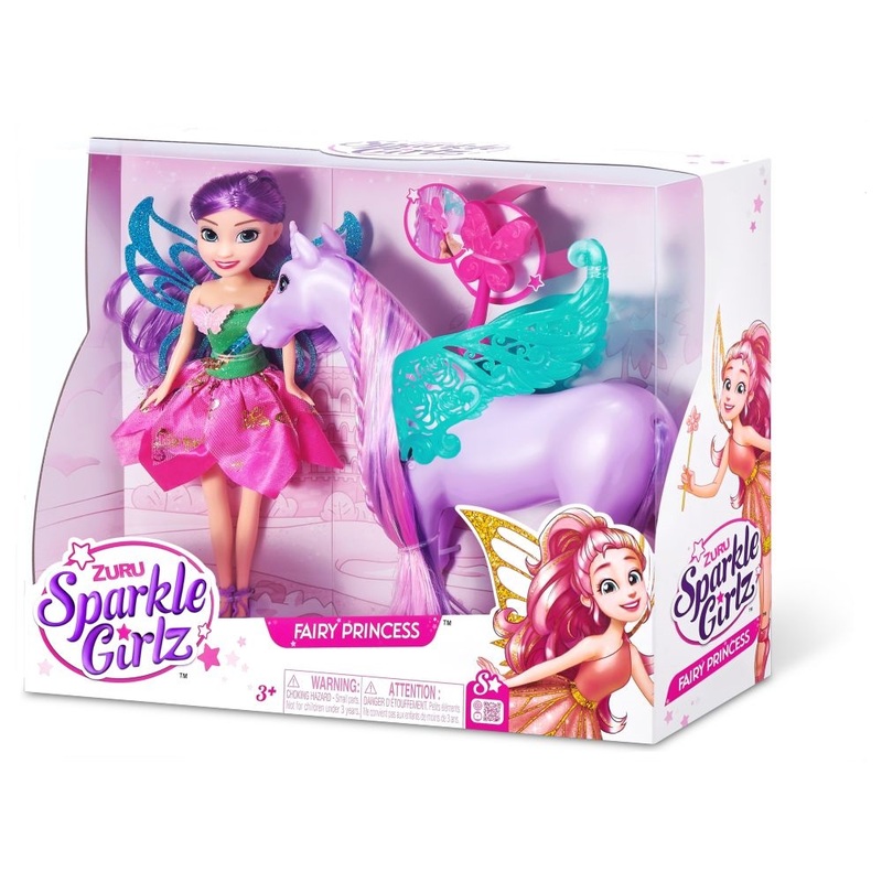 Zuru Sparkle Girlz 4 Inch Fairy Princess With Horse Playset