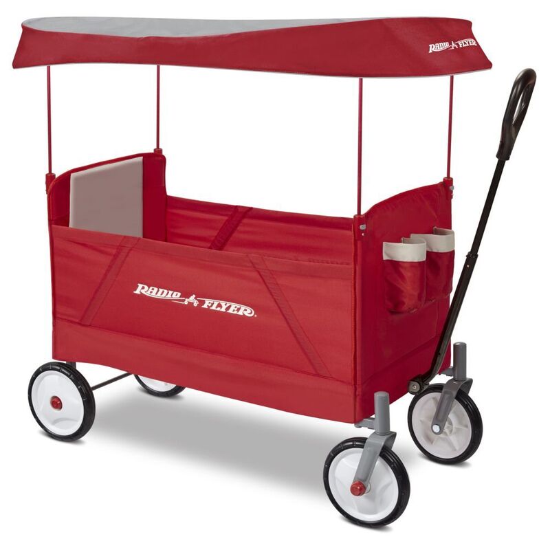 Radio Flyer 3-in-1 Ez Fold Wagon With Canopy - Red