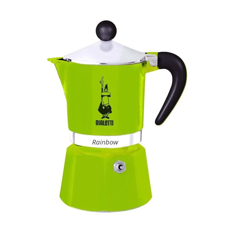 Bialetti Rainbow Espresso Maker 60ml - Green (Makes 1 Cup)