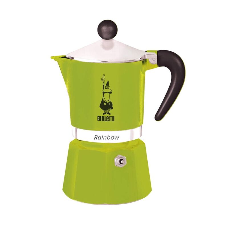 Bialetti Rainbow Espresso Maker 139ml - Green (Makes 3 Cups)