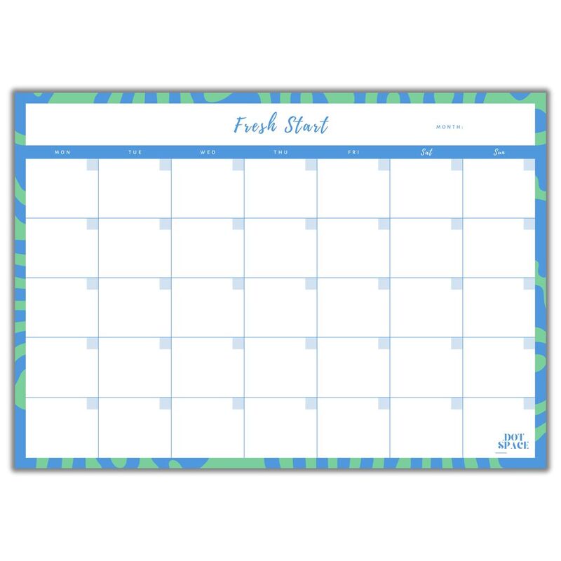 DOTSPACE Fresh Start Monthly Planner Notepad